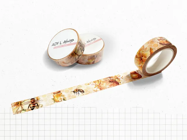 adylshop-le-miel-et-les-abeilles-washi-tape-15mm-x-10m image 1