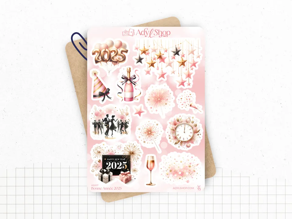 adylshop-bonne-ann-e-2025-planche-stickers-f-te-13-motifs image 1