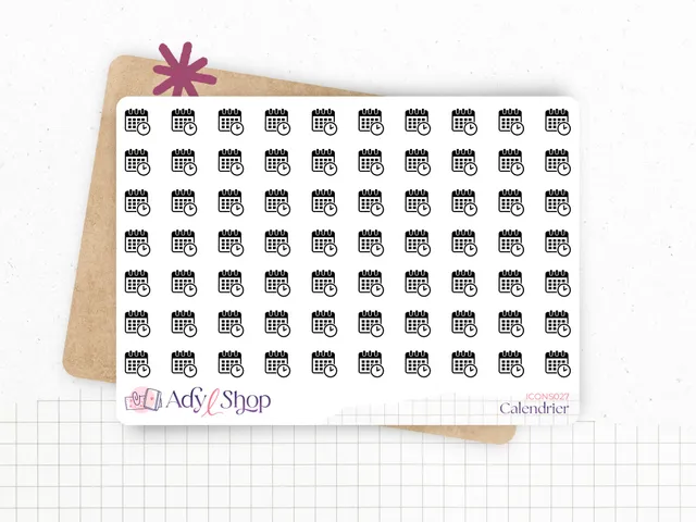 adylshop-calendrier-planche-mini-ic-nes-stickers-blanc-mat-70-pi-ces image 1