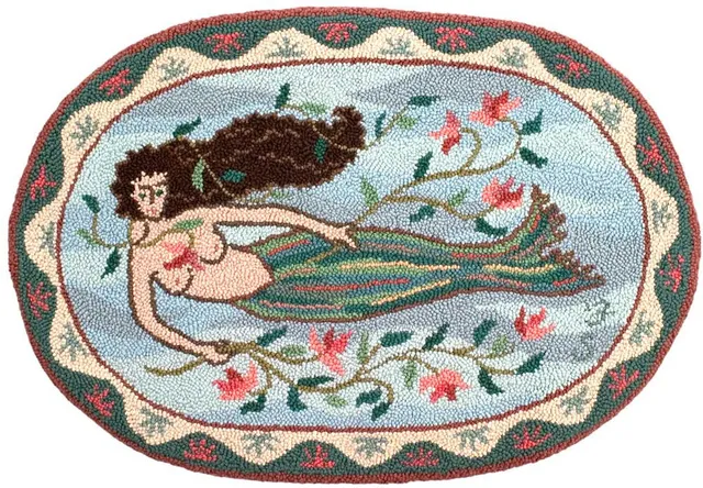 oxford-mcadoo-oval-mermaid-patron-punch-needle-66x96-cm image 1