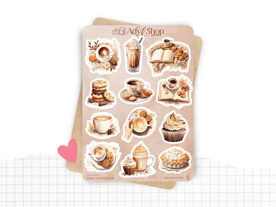 adylshop-stickers-d-coratifs-pause-gourmande-illustrations-caf image 1