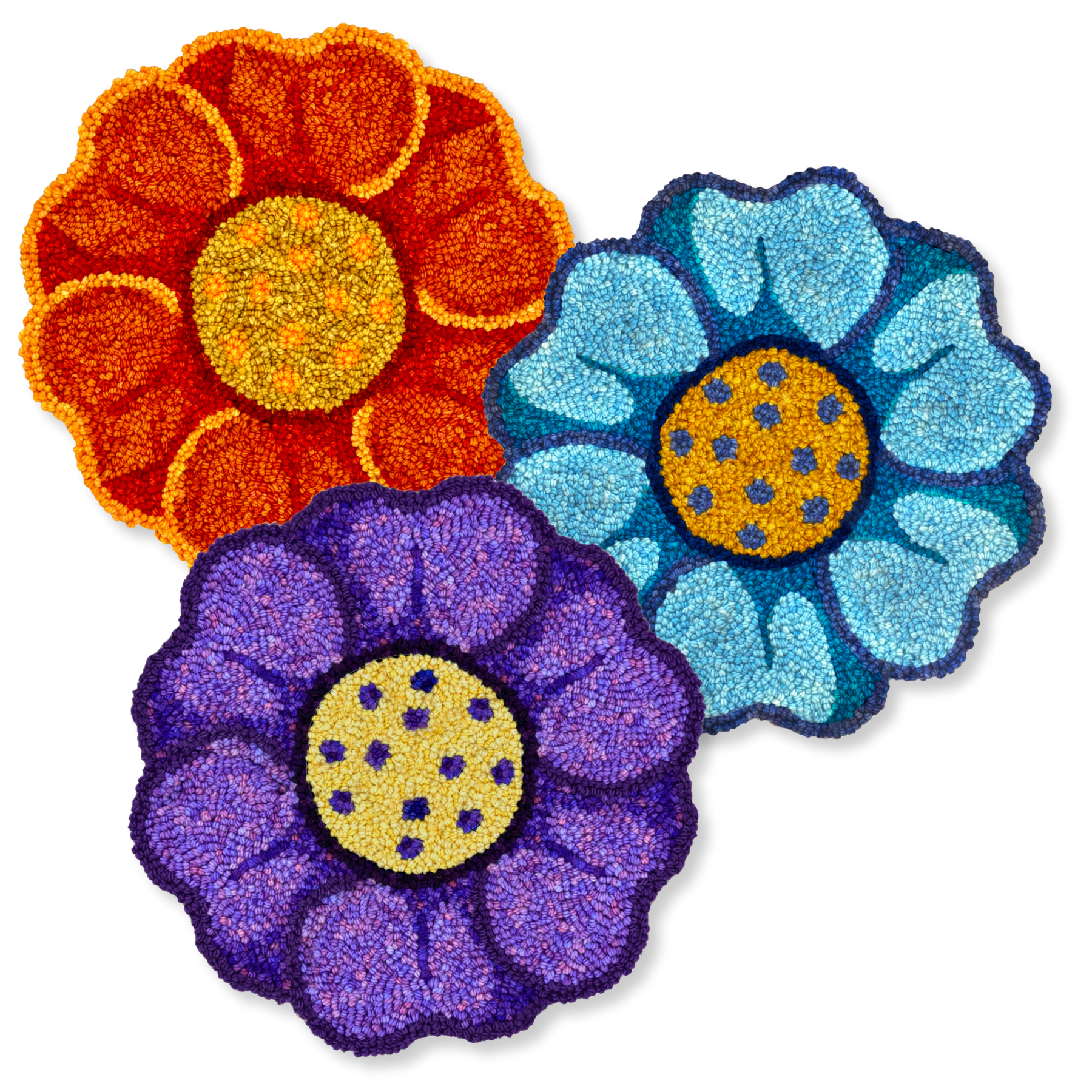 oxford-punch-needle-flower-chairpad-13-patron-galette-floral image 1