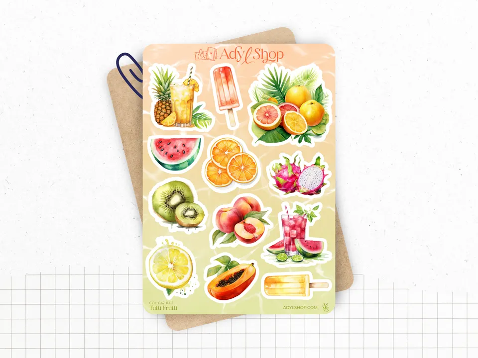 adylshop-tutti-frutti-illustrations-2-stickers-fruits image 1