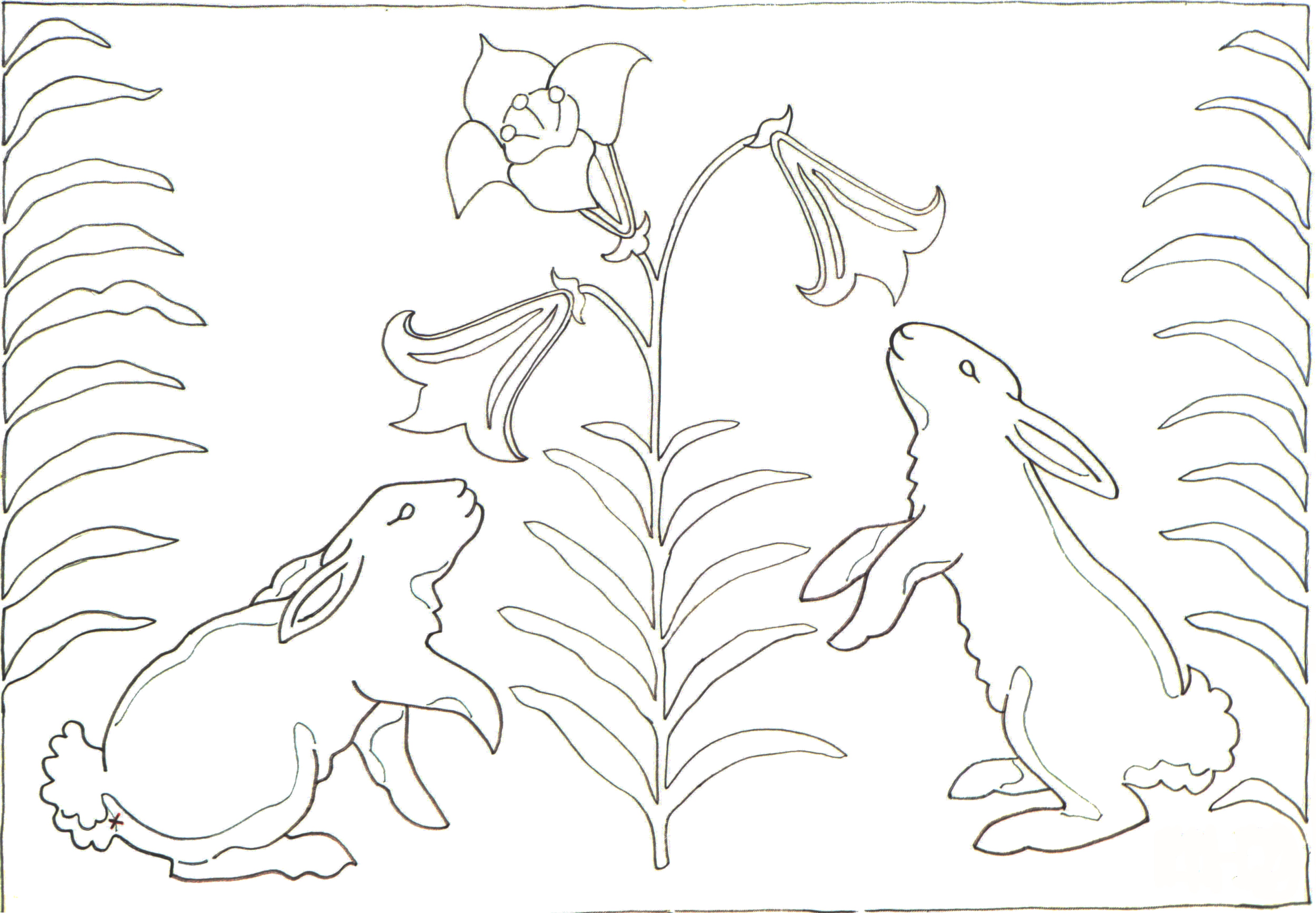 oxford-punch-needle-patterns-cute-bunnies-patron-61x86-4-cm-lapins image 2