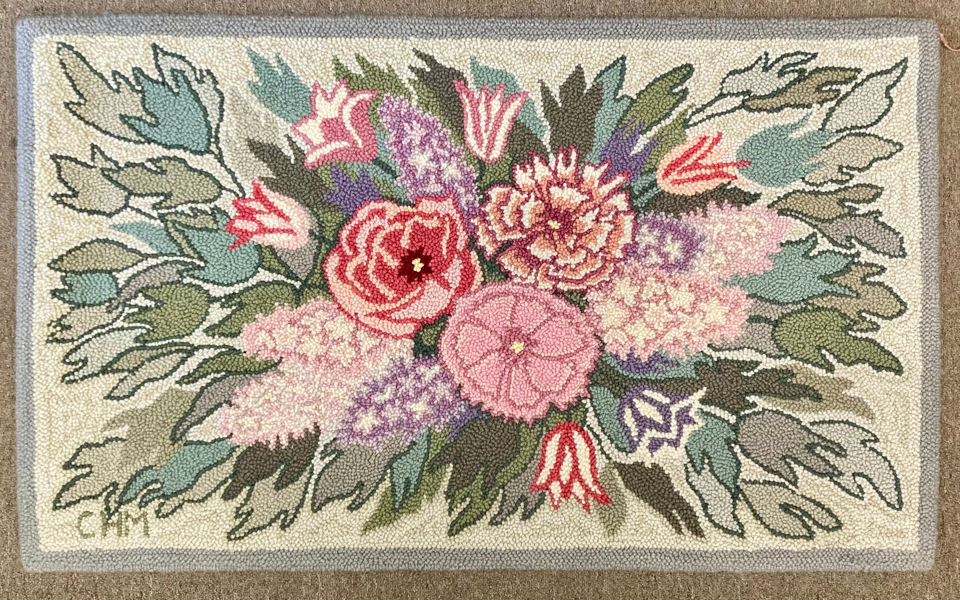 oxford-tree-peonies-patron-punch-needle-floral-71x117-cm-coton image 1