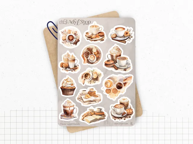 adylshop-pause-gourmande-planche-stickers-bujo-caf image 1