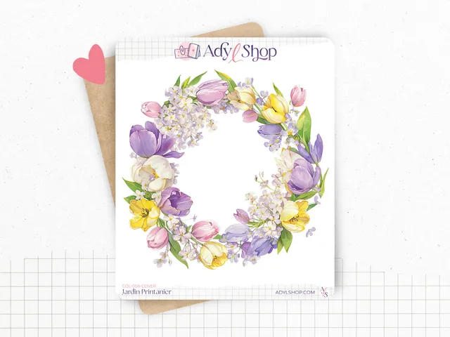 adylshop-jardin-printanier-planche-stickers-couverture-fleurs image 1