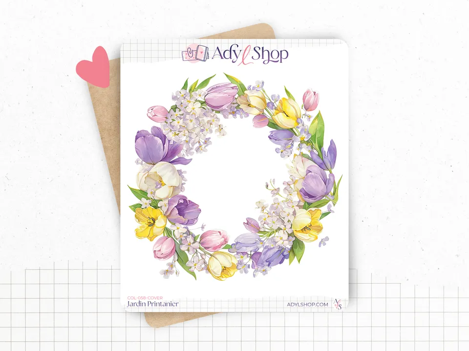 adylshop-jardin-printanier-planche-stickers-couverture-fleurs image 1