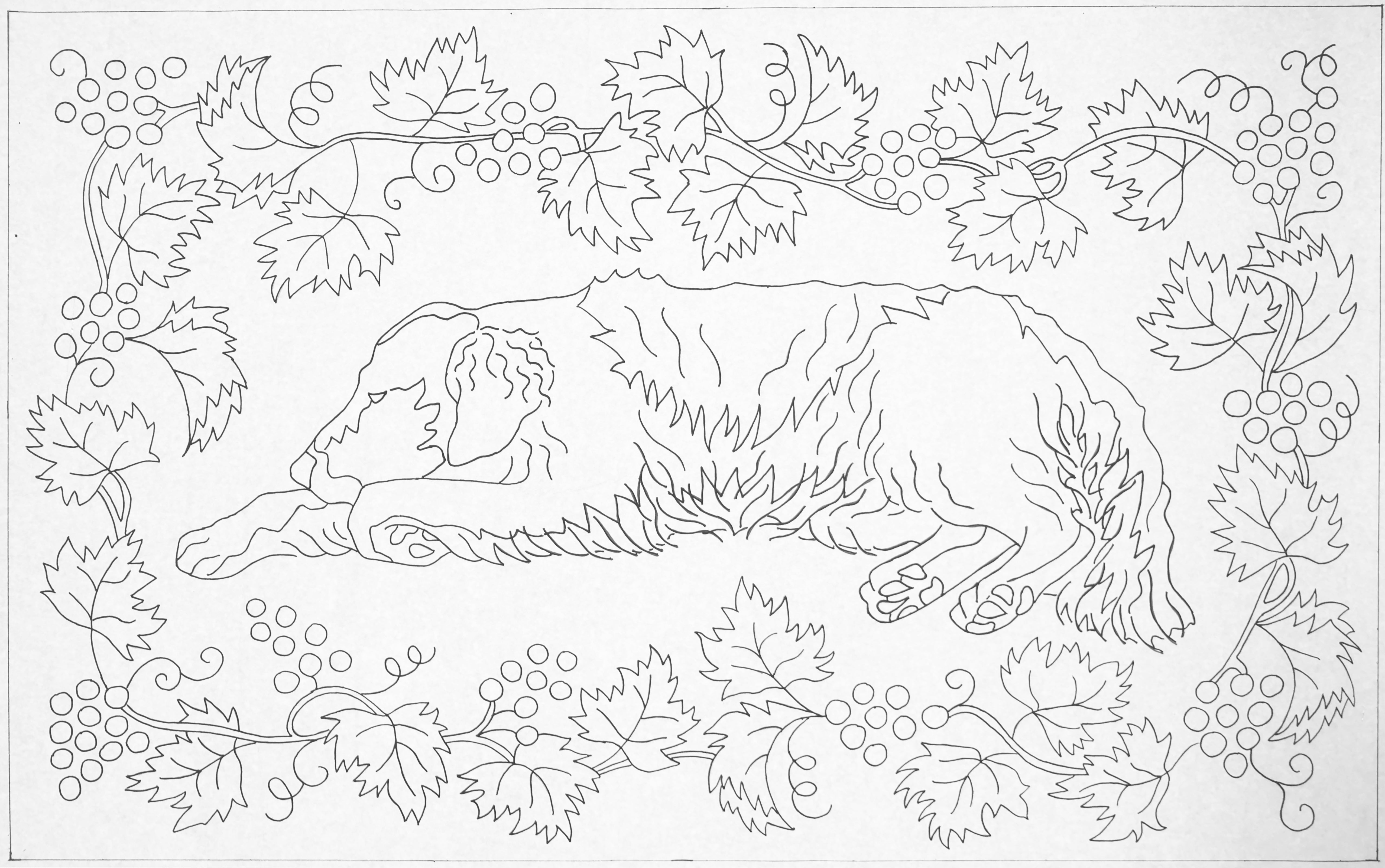 the-oxford-company-golden-retriever-grapes-patron-punch-needle-63-5x101-6-cm image 2