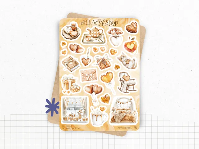 adylshop-amour-caramel-stickers-illustrations-1-gourmand image 1