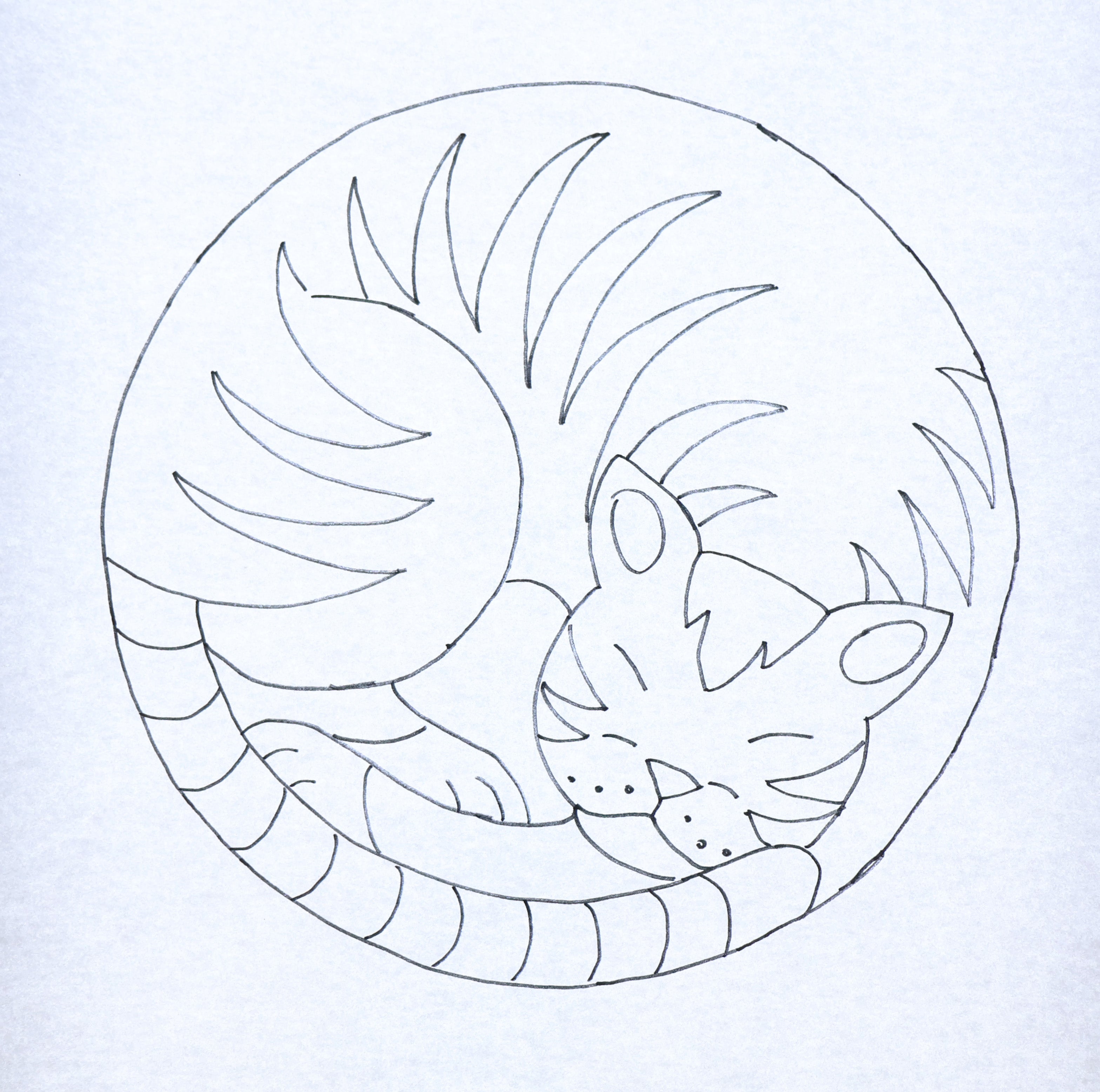 oxford-orange-circle-cat-patron-punch-needle-33-cm image 2