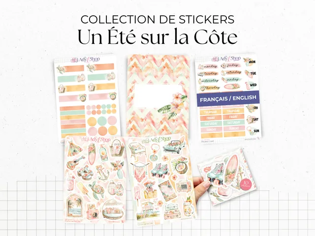 adylshop-un-t-sur-la-c-te-set-stickers-t-collection-fr image 1