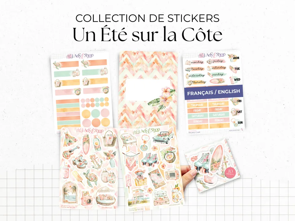 adylshop-un-t-sur-la-c-te-set-stickers-t-collection-fr image 1