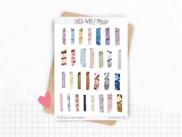 adylshop-washi-tape-stickers-journaling-blanc-mat-29 image 1