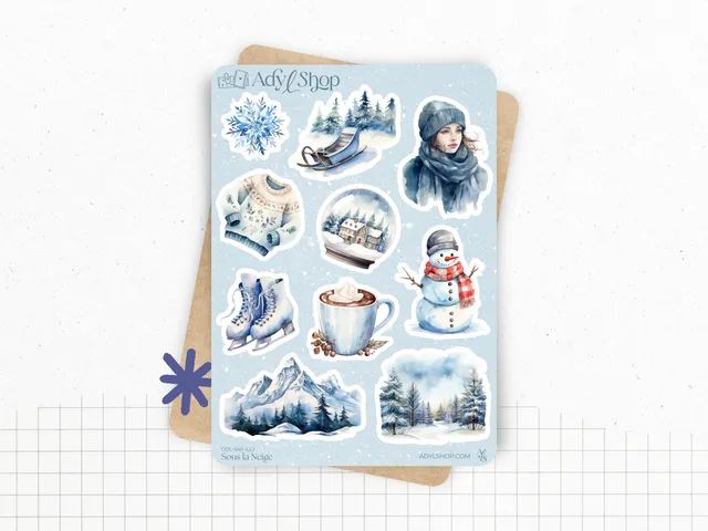 adylshop-stickers-d-coratifs-sous-la-neige-planche-autocollants-hiver image 1