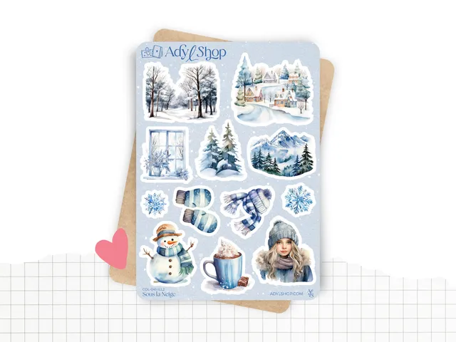 adylshop-sous-la-neige-stickers-planche-illustrations-2-hiver image 1