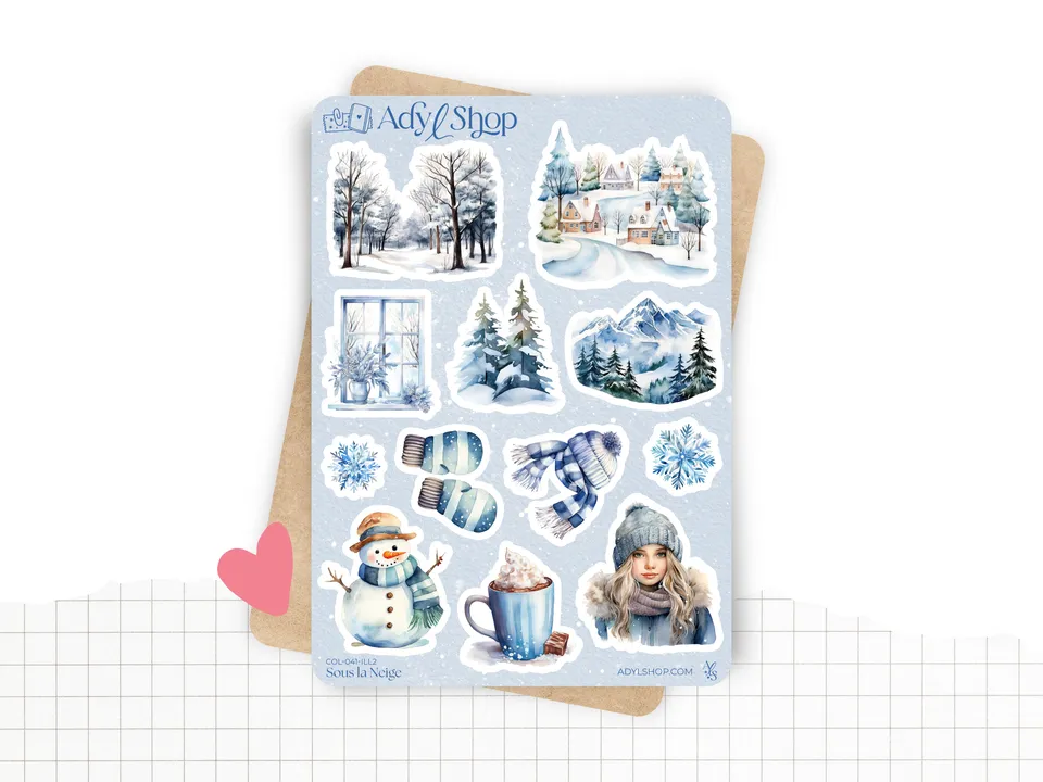 adylshop-sous-la-neige-stickers-planche-illustrations-2-hiver image 1