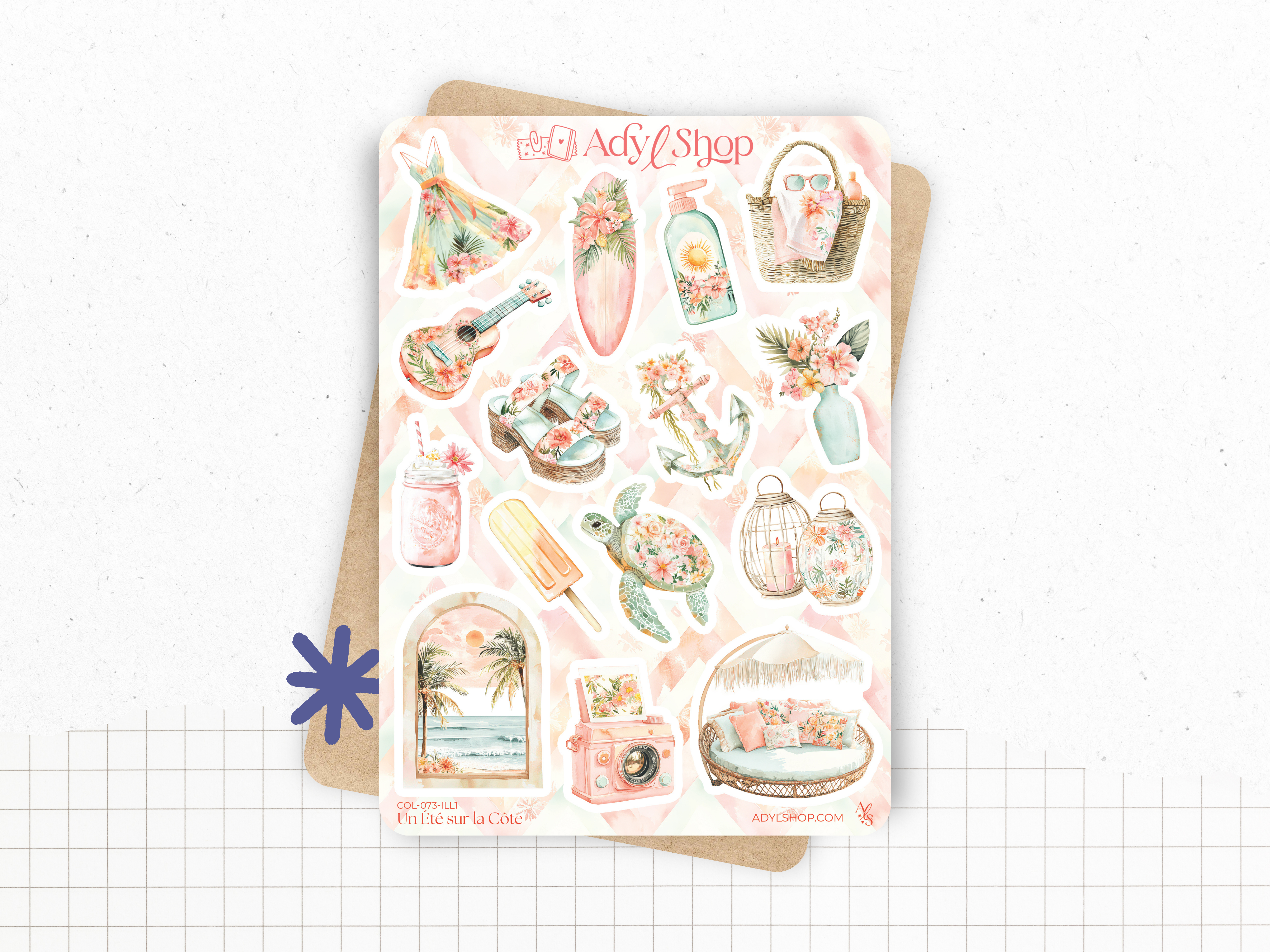 adylshop-un-t-sur-la-c-te-pack-stickers-t-plage image 2