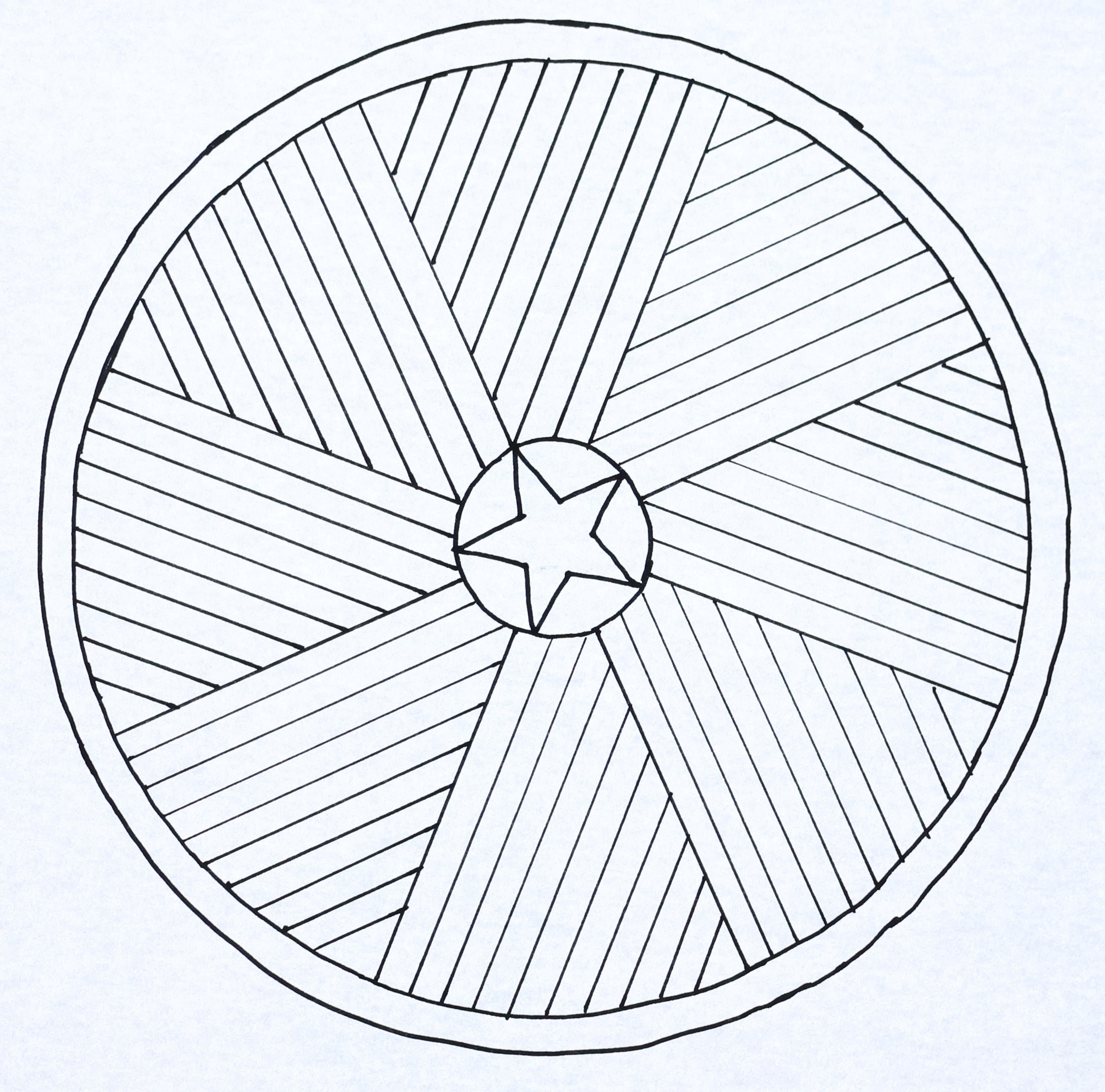 the-oxford-company-circle-geometric-13-patron-punch-needle-rond-33-cm image 3