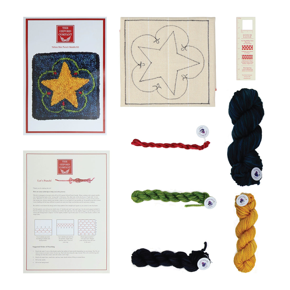 the-oxford-company-punch-needle-kits-yellow-star-kit-punch-needle-toile image 3