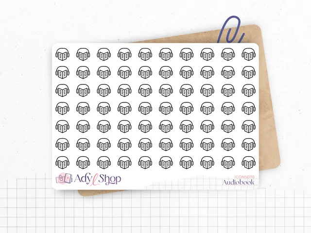 adylshop-audiobook-stickers-fonctionnels-mini-ic-nes-blanc-mat-x70 image 1