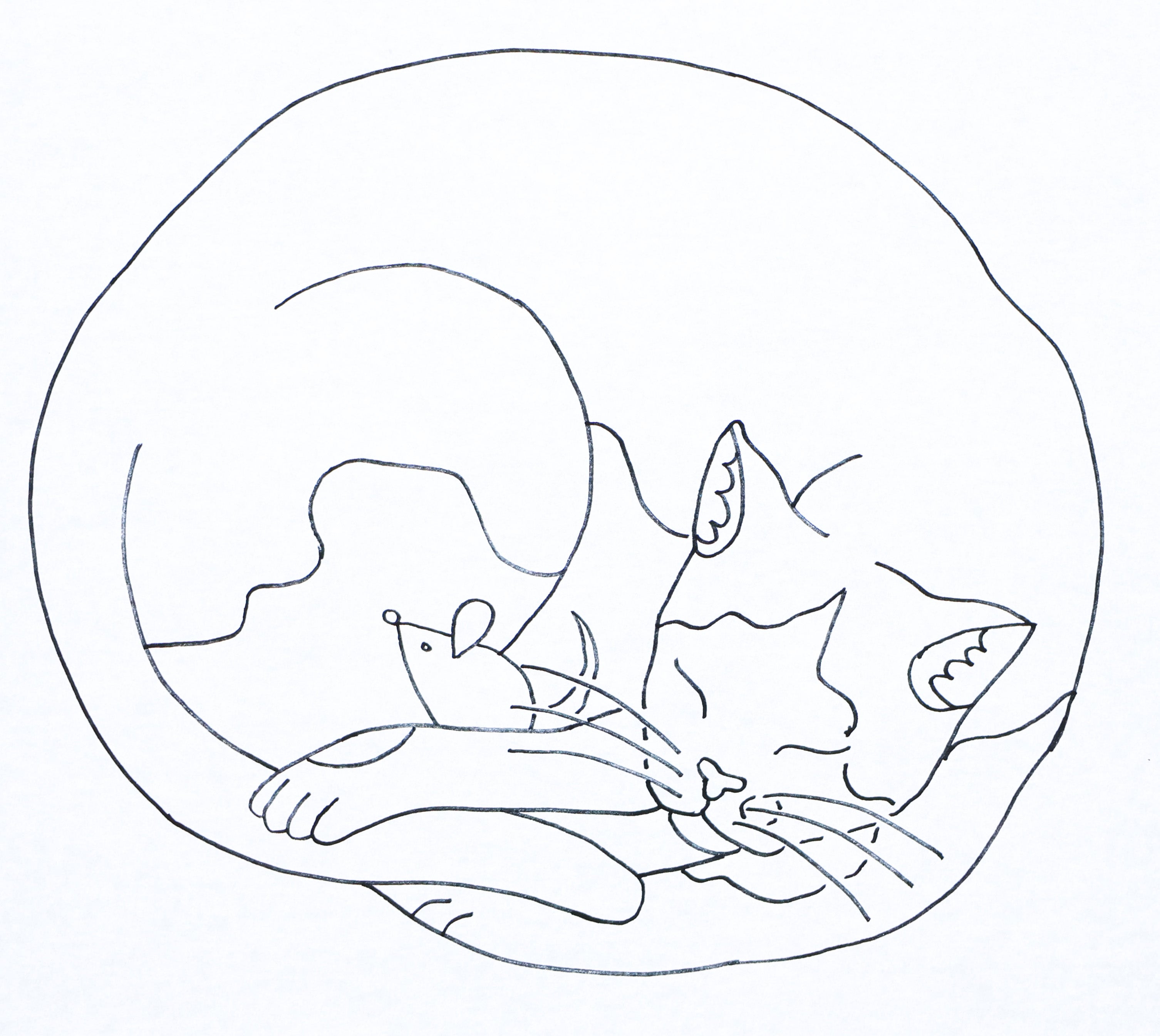 the-oxford-company-gray-and-white-cat-patron-chat-30x35-cm image 2