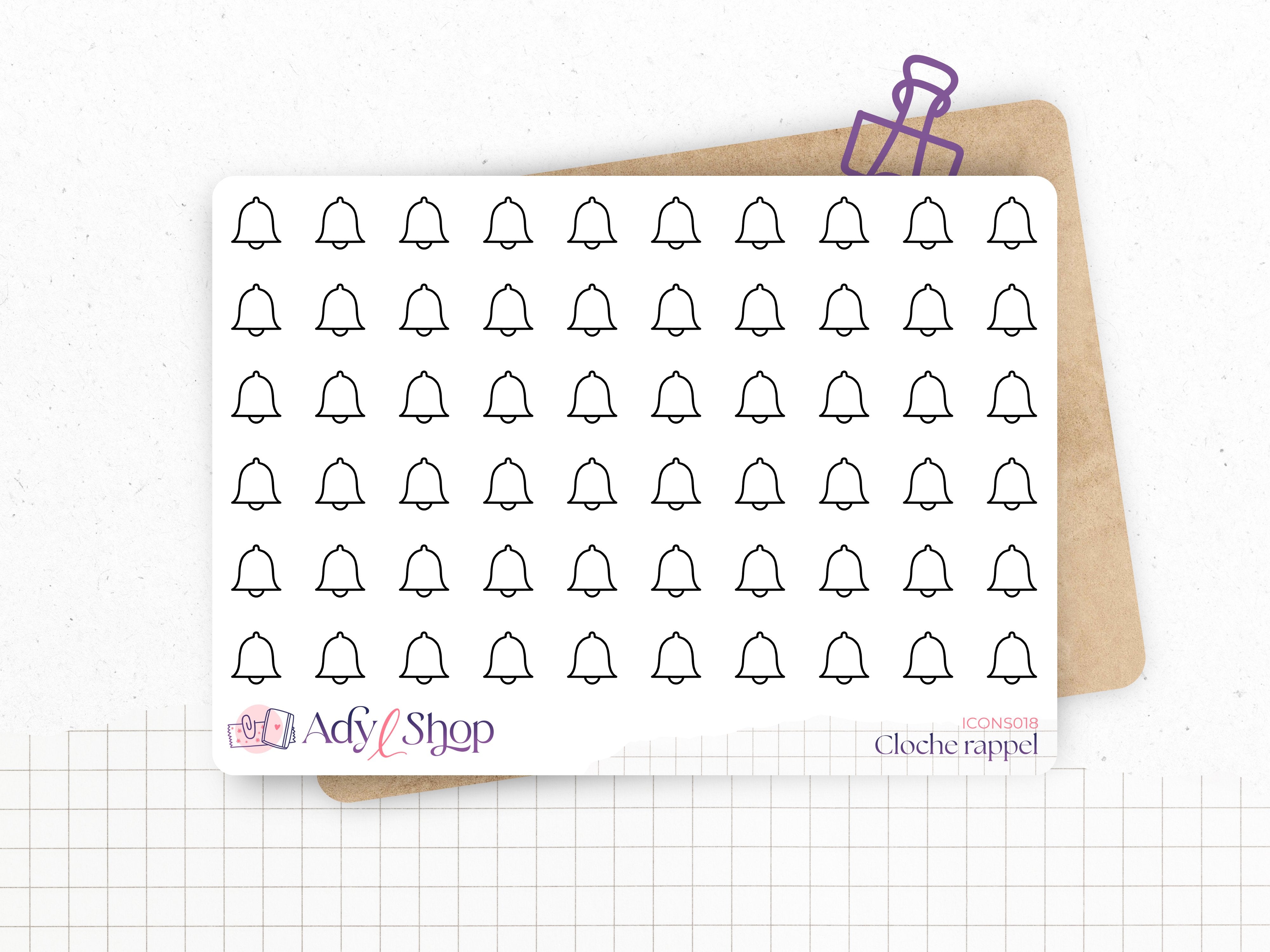 adylshop-stickers-fonctionnels-rappel-60-mini-ic-nes-cloche-blanc image 1