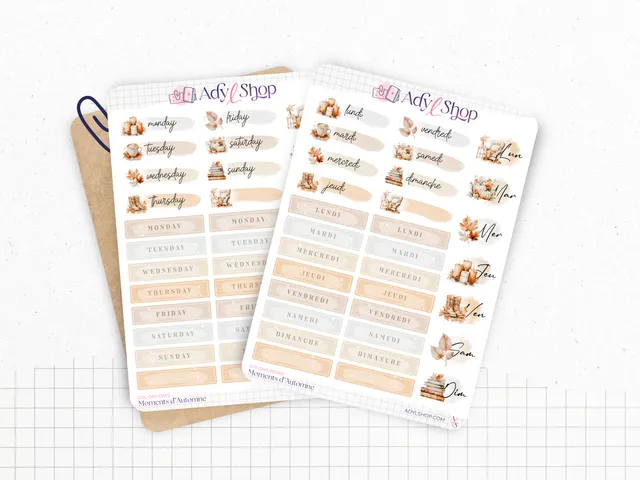 adylshop-moments-d-automne-planche-stickers-bullet-journal-cozy image 1