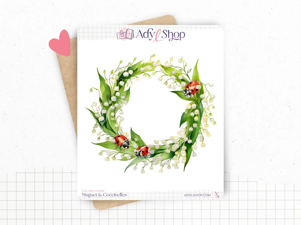 adylshop-muguet-coccinelles-pack-stickers-printemps-fleurs image 1