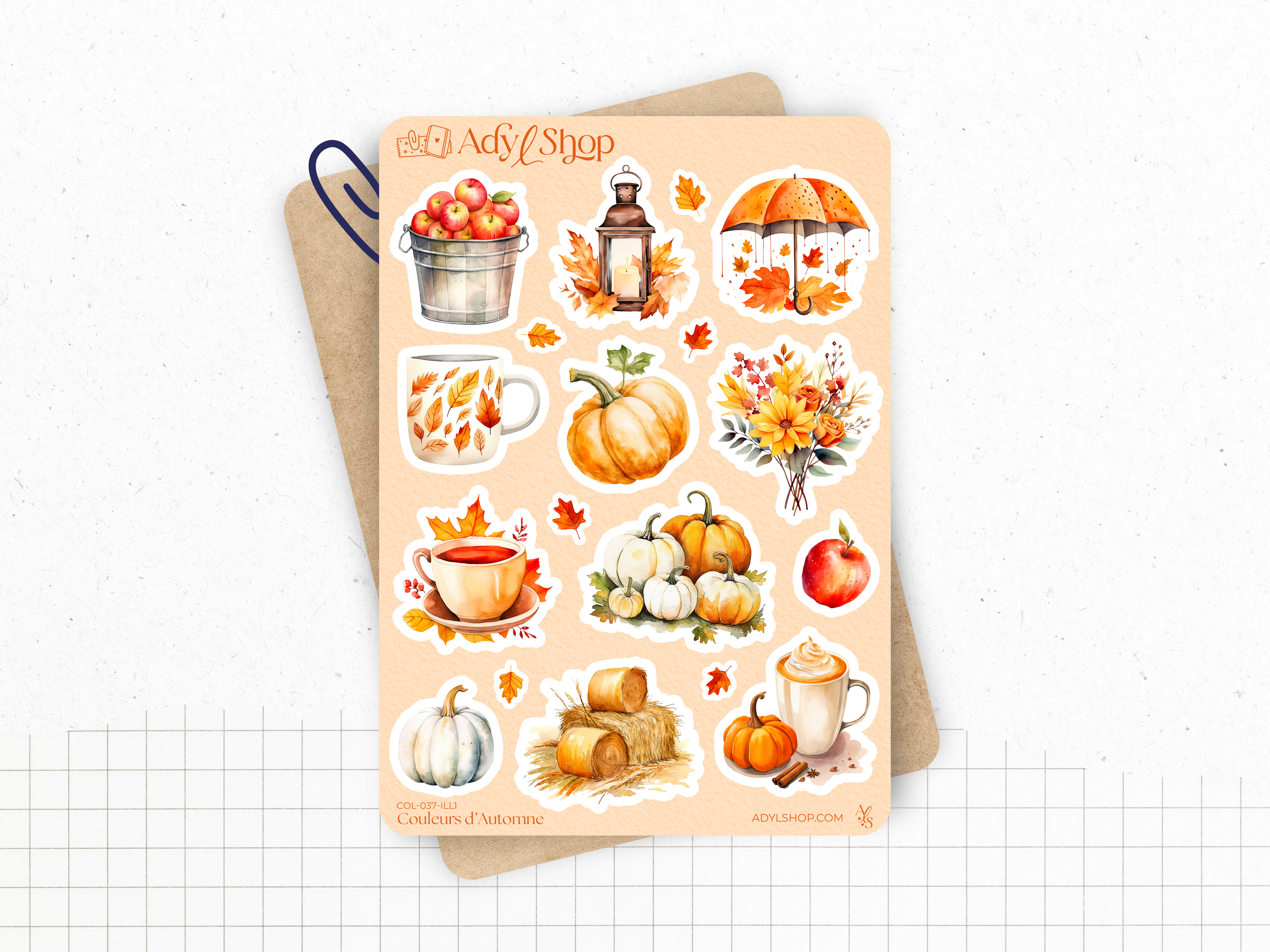 adylshop-couleurs-d-automne-pack-10-stickers-die-cut-automne image 2