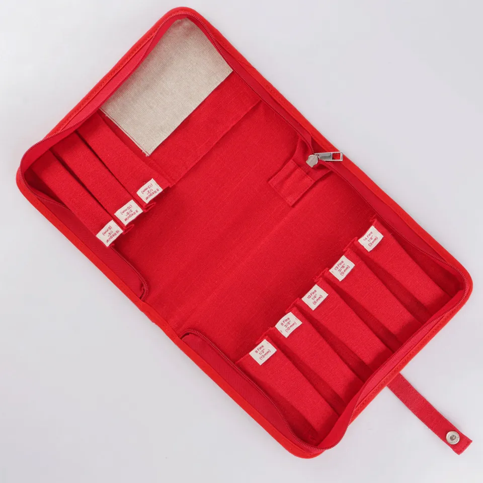oxford-supplies-trousse-punch-needle-coton-rouge-vide image 1