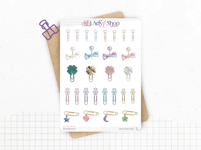 adylshop-stickers-d-coratifs-trombones-stickers-blanc-mat image 1