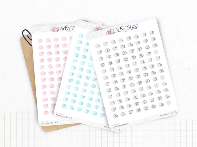 adylshop-stickers-fonctionnels-chiffres-1-31-mini-stickers-ronds-dates image 1