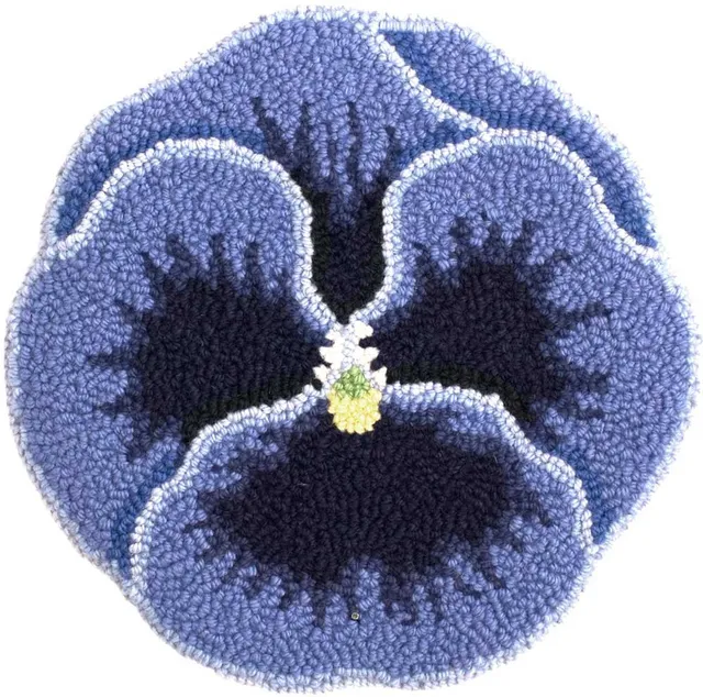 the-oxford-company-pansy-33-cm-patron-punch-needle-floral image 1