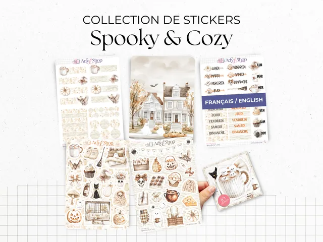 adylshop-spooky-cozy-set-stickers-collection-halloween image 1