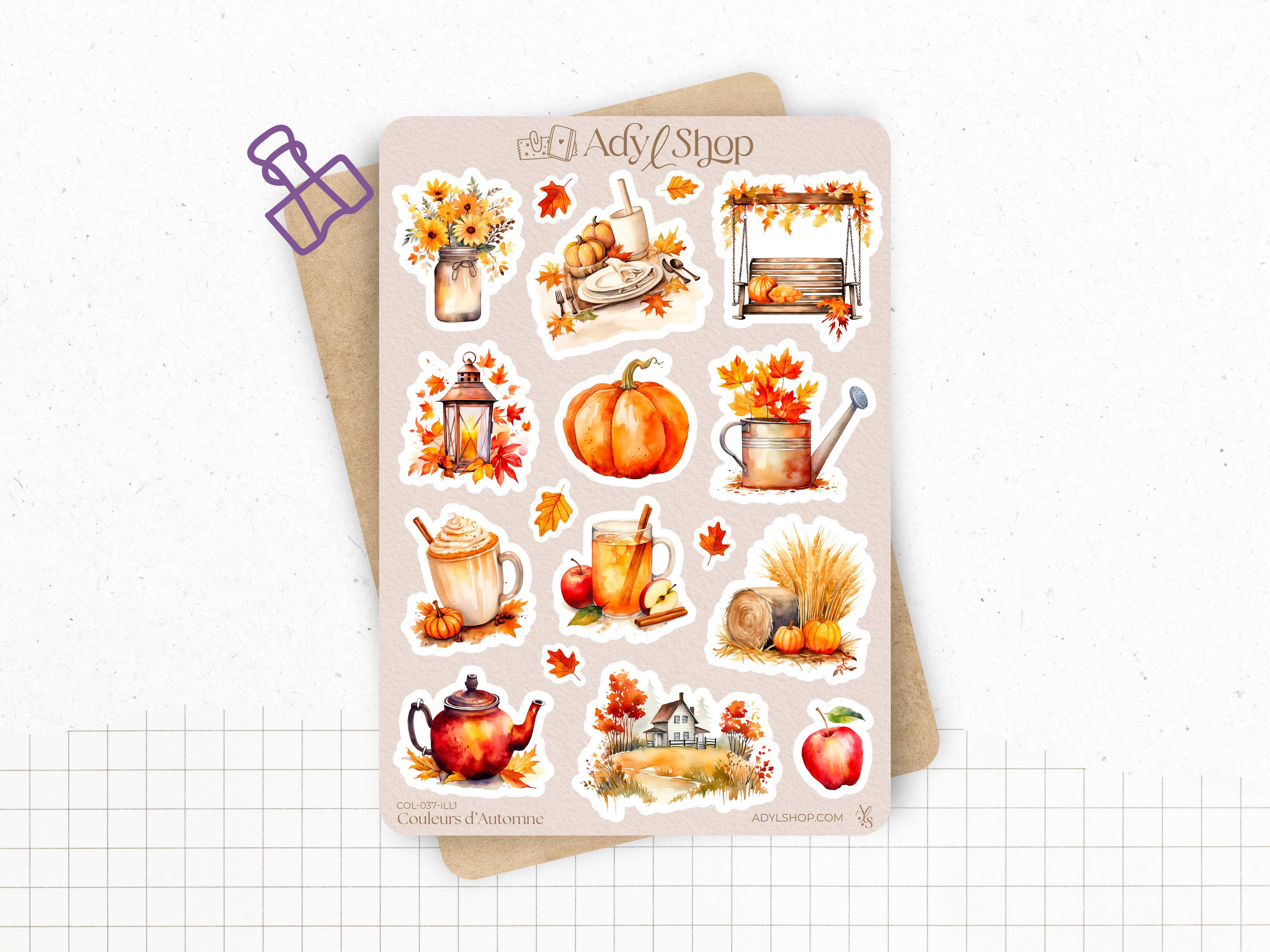 adylshop-couleurs-d-automne-pack-10-stickers-die-cut-automne image 3
