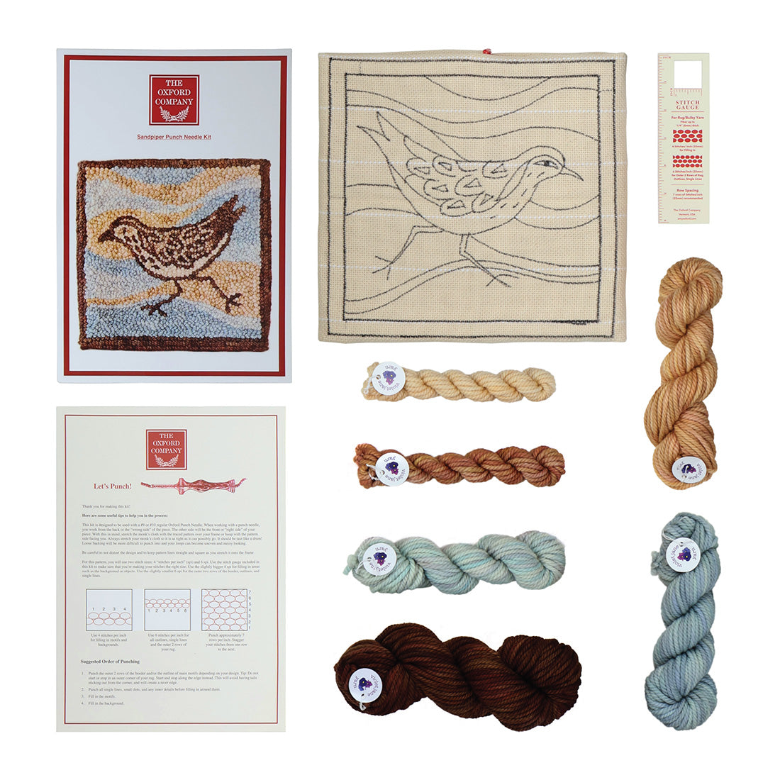 oxford-sandpiper-kit-punch-needle-25x25-cm-oiseau image 3