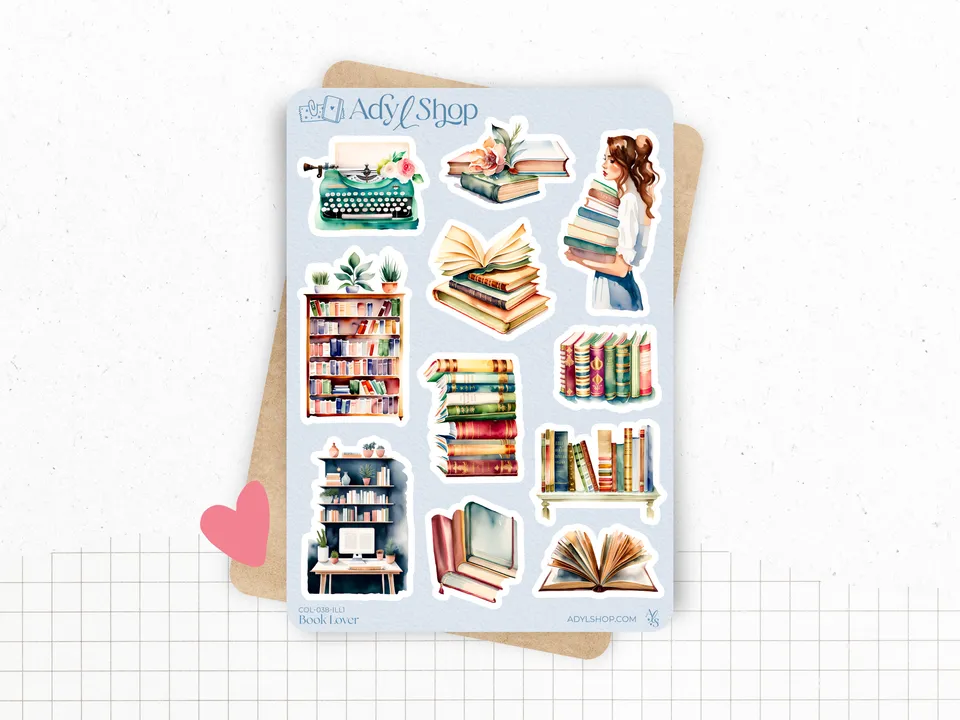 adylshop-stickers-d-coratifs-book-lover-stickers-lecture-planche-1 image 1
