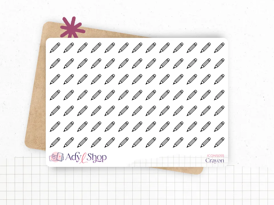 adylshop-crayon-mini-ic-nes-stickers-blanc-mat-91 image 1