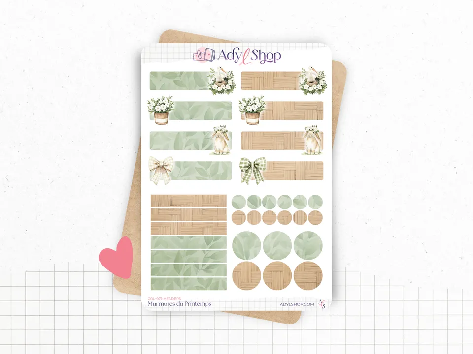adylshop-murmures-de-printemps-planche-stickers-headers-et-formes image 1