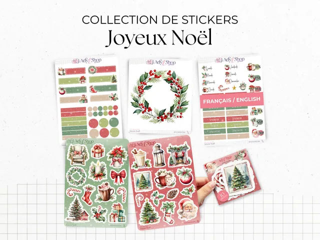 adylshop-sets-mensuels-joyeux-no-l-stickers-collection-fran-ais image 1