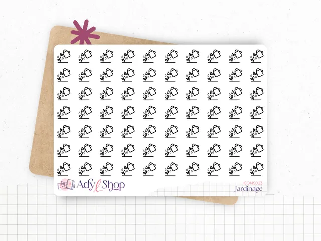 adylshop-jardinage-stickers-mini-ic-nes-blanc-mat-70 image 1