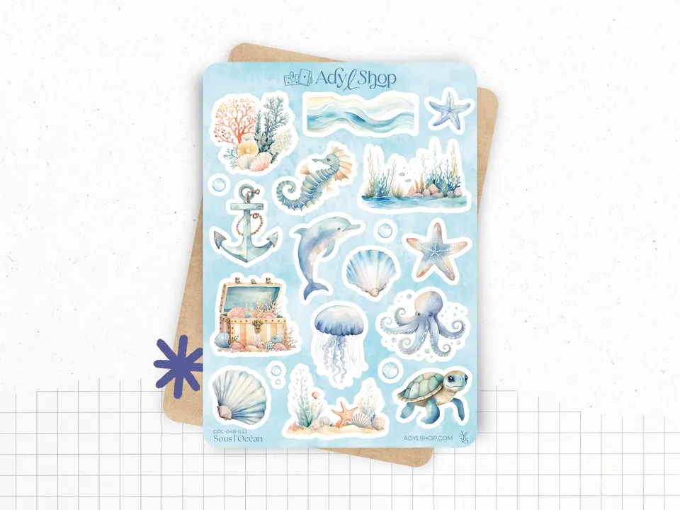 adylshop-sous-l-oc-an-planche-illustrations-stickers-mer-t image 1