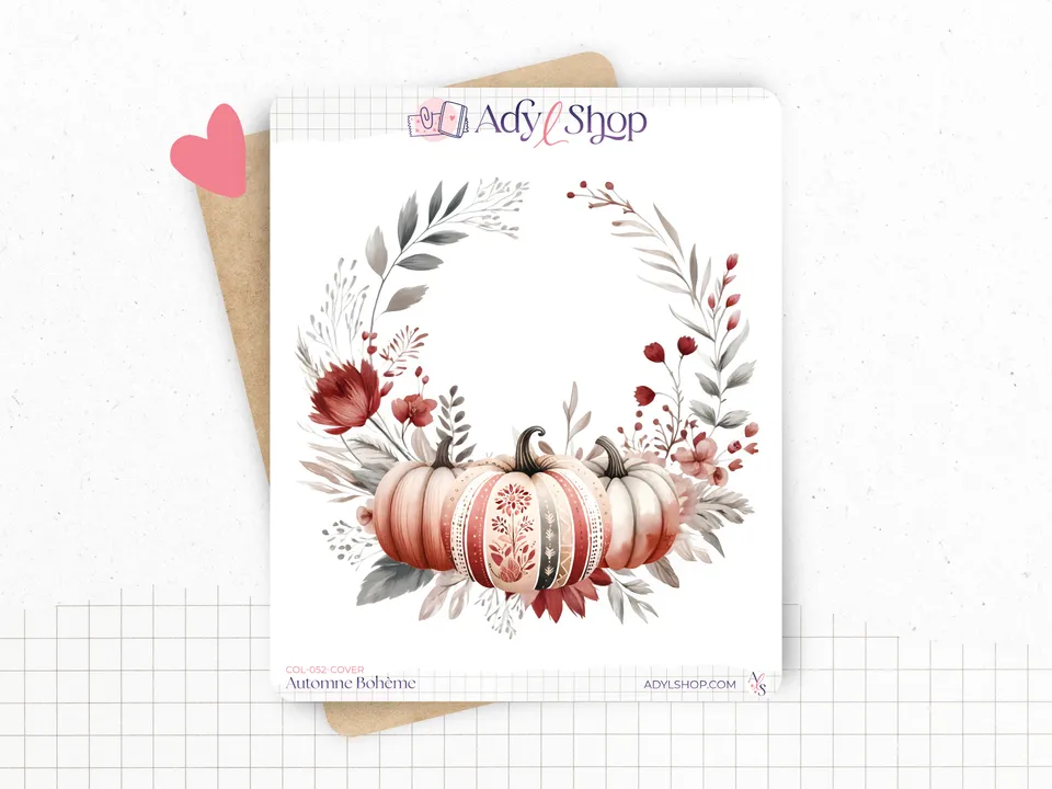 adylshop-automne-boh-me-planche-stickers-page-de-couverture image 1