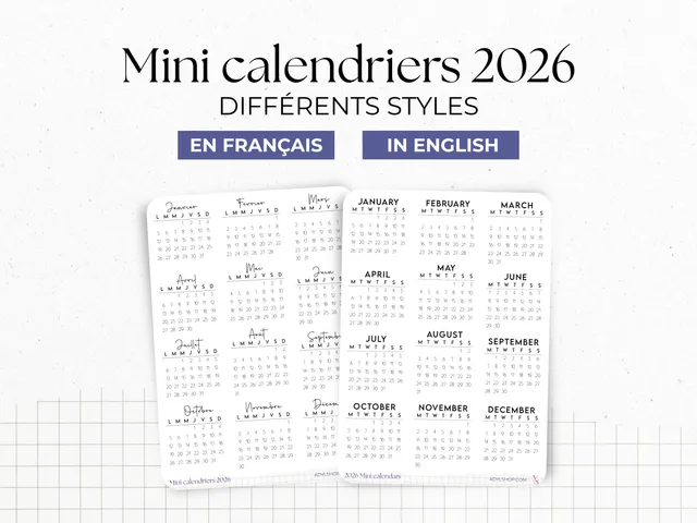 adylshop-stickers-fonctionnels-mini-calendriers-2026-fran-ais-blanc image 1