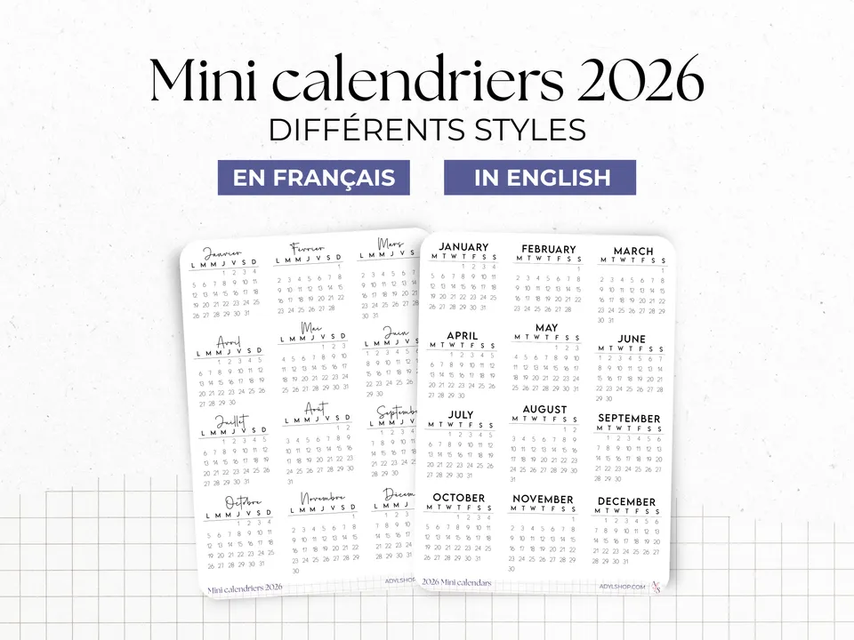 adylshop-stickers-fonctionnels-mini-calendriers-2026-fran-ais-blanc image 1