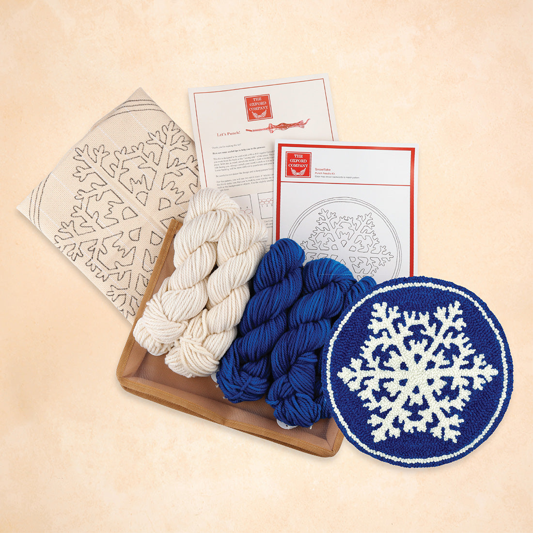 the-oxford-company-snowflake-kit-punch-needle-flocon-14-complet image 2