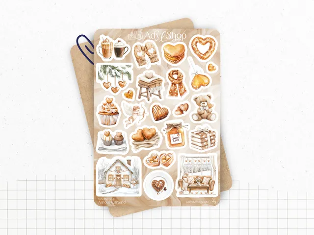 adylshop-amour-caramel-stickers-planche-illustrations-2-saint-valentin image 1