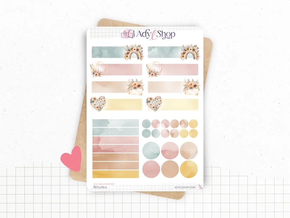 adylshop-r-veries-stickers-bujo-planche-headers-boh-me image 1