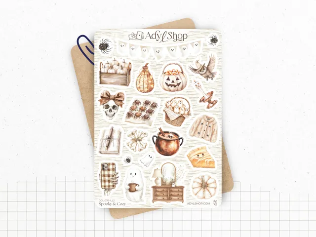 adylshop-spooky-cozy-planche-stickers-illustrations-halloween image 1